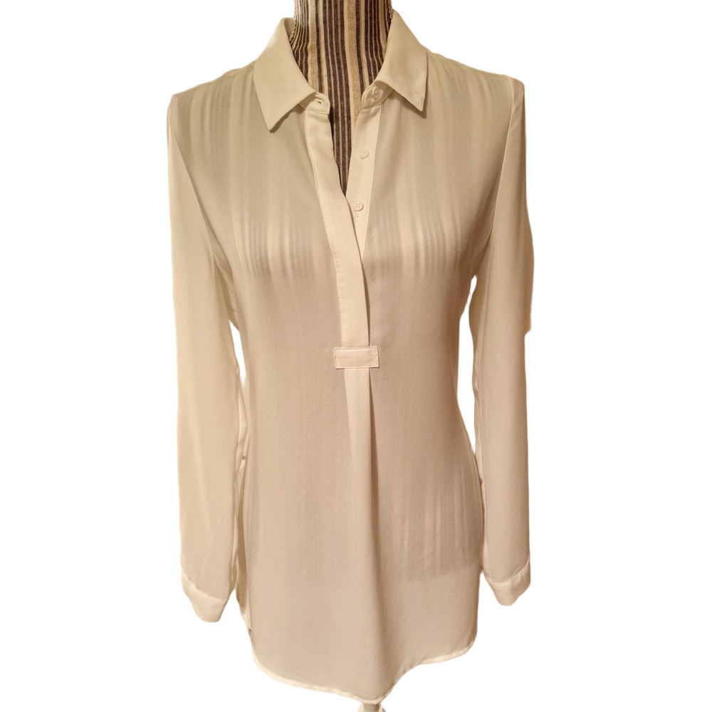 Pleione white tunic long flowing sheer & beautiful size small